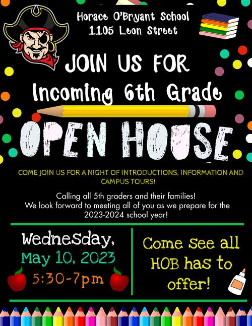 6th Grade Open House Information